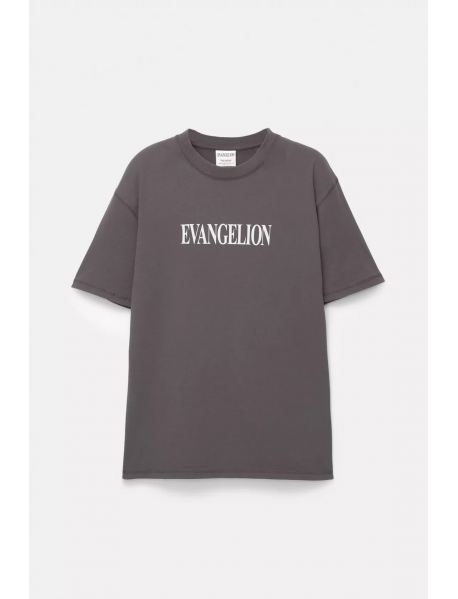 Evangelion lisanslı gri t-shirt