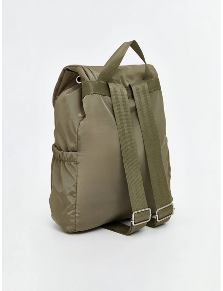 Haki Çok Bölmeli Kadın Sırt Çantası