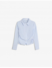 Yanı büzgülü, dar kesim gömlek