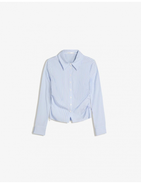 Yanı büzgülü, dar kesim gömlek