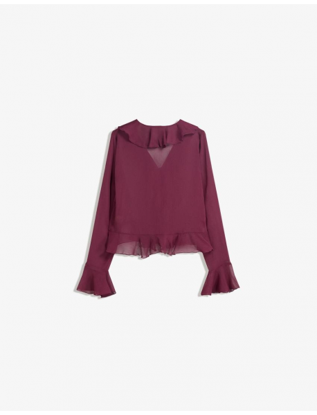 Fırfırlı uzun kollu gömlek