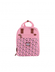 Cats Laptop Kadın Sırt Çantası, Fermuar Detaylı, Geniş Hacimli, Su Geçirmez, Pembe