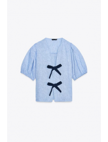 KETEN BAĞCIKLI BLUZ