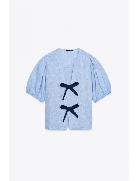 KETEN BAĞCIKLI BLUZ