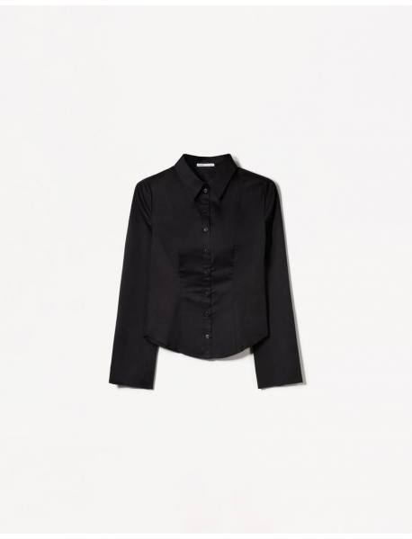 Çan kollu vücuda oturan bluz