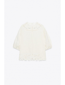 DELİKLİ İŞLEMELİ BLUZ ZW KOLEKSİYONU