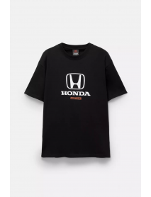Kısa kollu ve Honda baskılı t-shirt