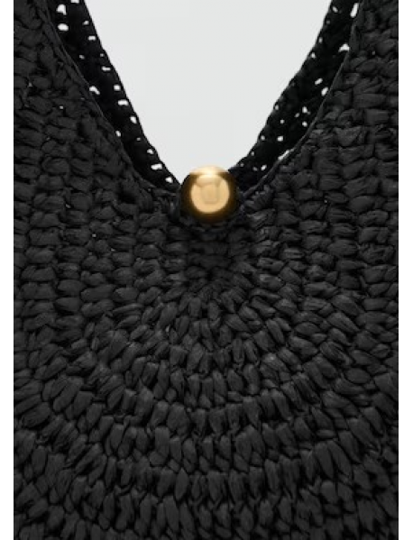 Doğal elyaf oval omuz çantası