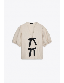 KETEN BAĞCIKLI BLUZ