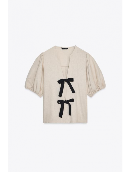 KETEN BAĞCIKLI BLUZ