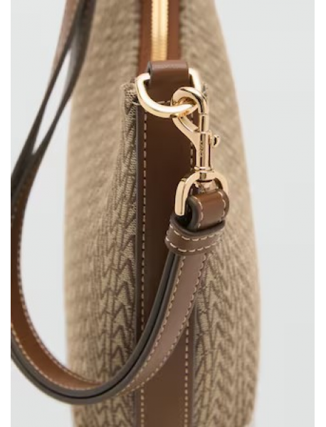 Logo jakarlı omuz çantası