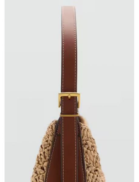 Doğal lifli omuz çantası Üstü çizili 