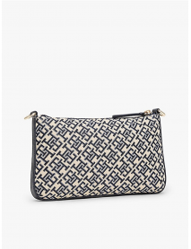 kadın th jacquard omuz çantası