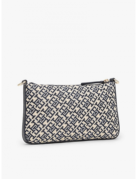 kadın th jacquard omuz çantası