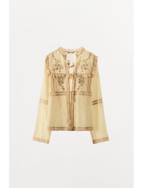 NAKIŞLI DANTELLİ BLUZ LIMITED EDITION