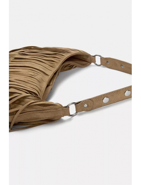 Püsküllü omuz çantası