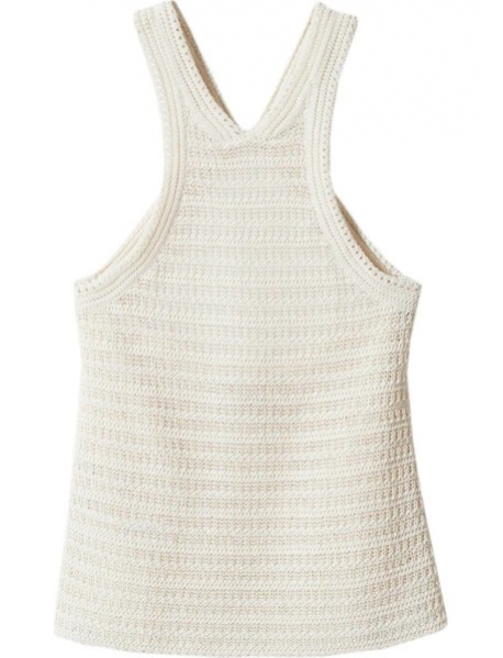 Mango Halter Yaka Tığ İşi Üst