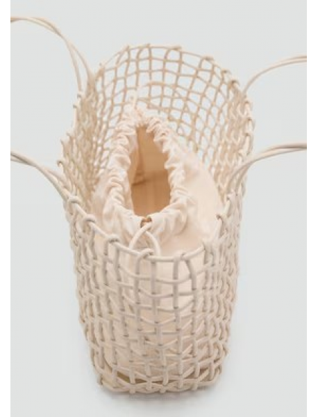 Orta boy örgü desenli omuz çantası 