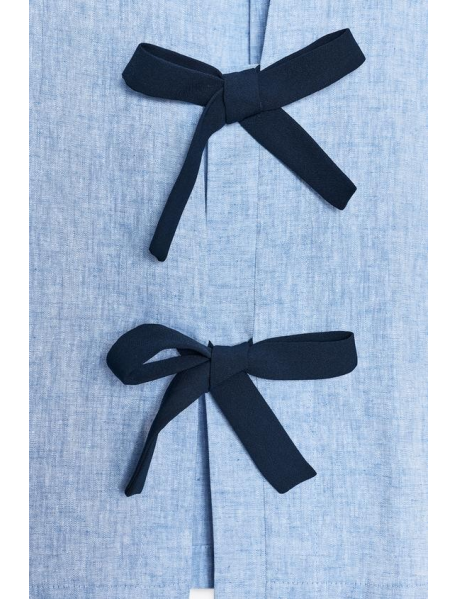 KETEN BAĞCIKLI BLUZ