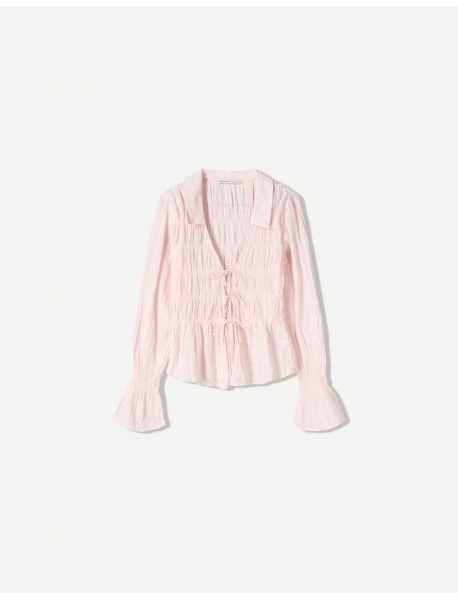 Büzgülü rustik gömlek