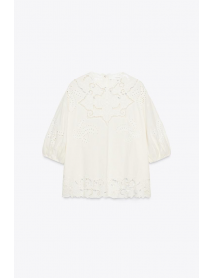 DELİKLİ İŞLEMELİ BLUZ ZW KOLEKSİYONU