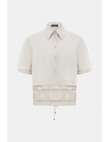 Bej renkli, klasik yakalı Vakko gömlek