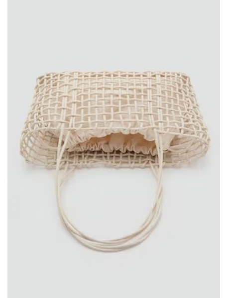 Orta boy örgü desenli omuz çantası 