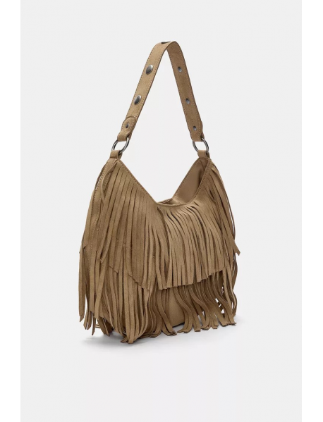 Püsküllü omuz çantası