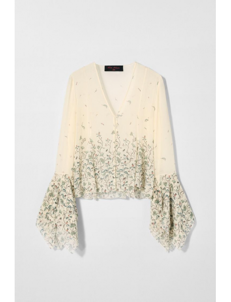 DESENLİ İPEK BLUZ KATE MOSS X ZARA