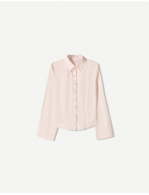 Çan kollu vücuda oturan gömlek