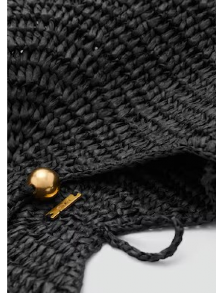 Doğal elyaf oval omuz çantası