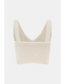 Pamuk karışımlı kumaştan üretilen natürel renkli Vakko büstiyer, V yakalıdır.