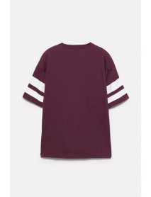 Kısa kollu Mickey Mouse baskılı t-shirt