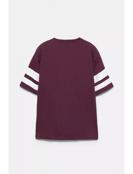 Kısa kollu Mickey Mouse baskılı t-shirt