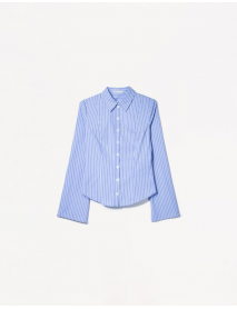 Çan kollu vücuda oturan gömlek