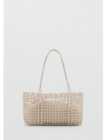 Orta boy örgü desenli omuz çantası 