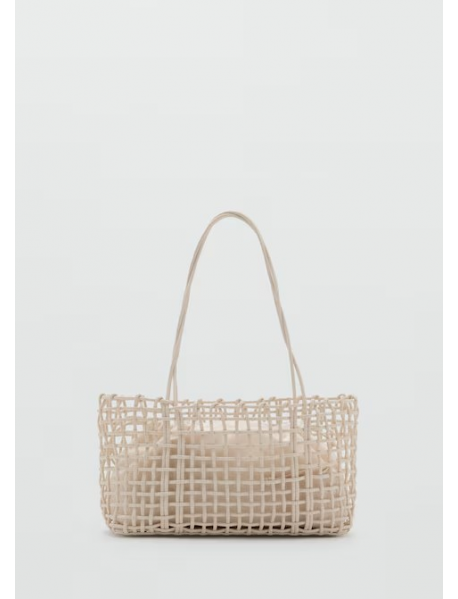 Orta boy örgü desenli omuz çantası 