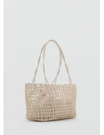 Orta boy örgü desenli omuz çantası 