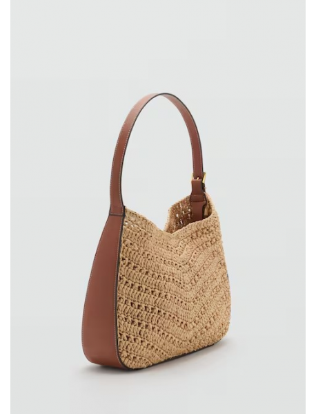 Doğal lifli omuz çantası Üstü çizili 