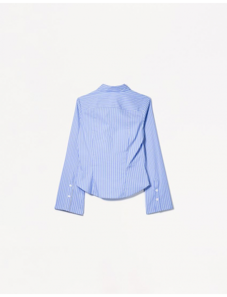 Çan kollu vücuda oturan gömlek