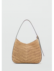 Doğal lifli omuz çantası Üstü çizili 