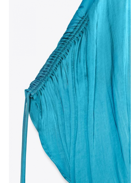 BÜZGÜLÜ SATEN BLUZ