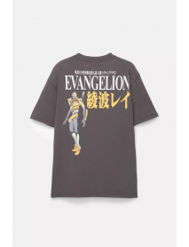 Evangelion lisanslı gri t-shirt