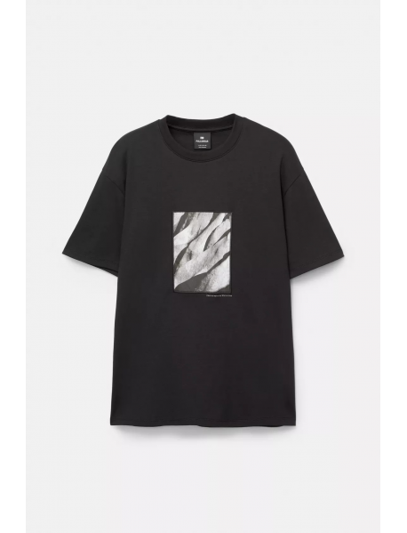 Gloria Silva fotoğraf baskılı siyah t-shirt