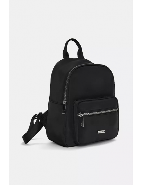 Siyah mini naylon sırt çantası