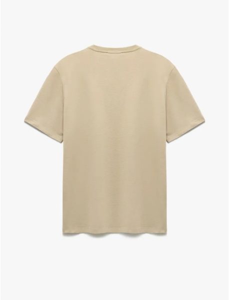 Kısa Kollu Regular Fit Pamuklu Bisiklet Yaka Baskılı Tişört