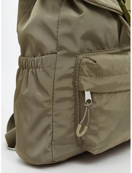 Haki Çok Bölmeli Kadın Sırt Çantası