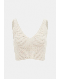 Pamuk karışımlı kumaştan üretilen natürel renkli Vakko büstiyer, V yakalıdır.