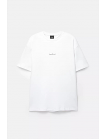 Beyaz Gloria Silva fotoğraf baskılı t-shirt