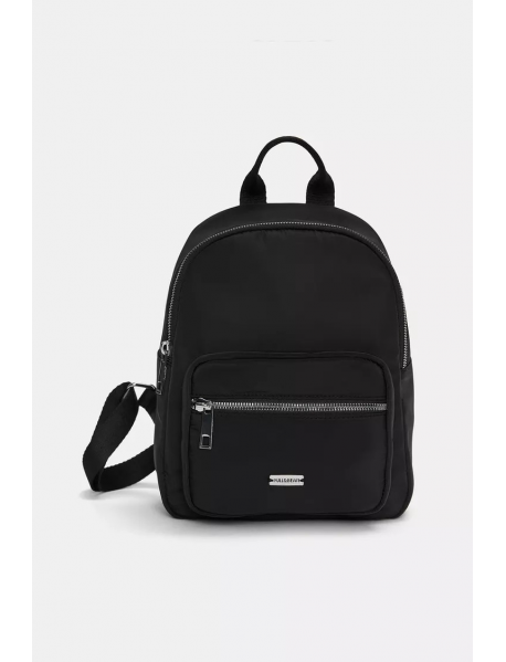 Siyah mini naylon sırt çantası